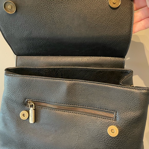 Darcy Marks London Black Embossed Vegan Leather Backpack - Picture 3 of 11